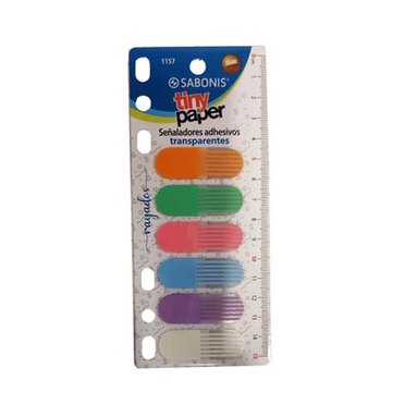 SEÑALADOR SABONIS RAYAS 1157 44X15MM 6 COLORES          