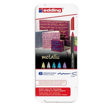 MARCADOR ROTULADOR EDDING 1200 METALLIC X6UNID