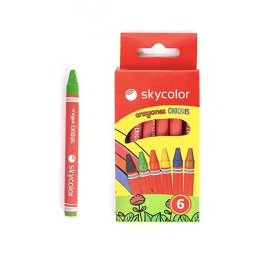 CRAYON DE CERA SKYCOLOR X 6UNID CHIQUIS JJ10401-6          