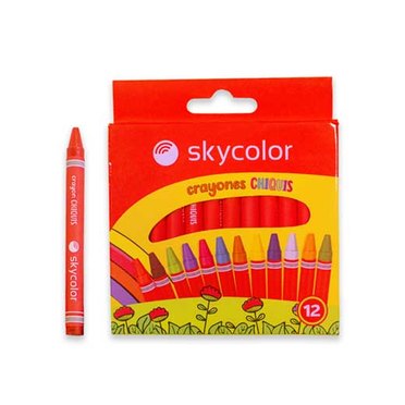 CRAYON DE CERA SKYCOLOR X12UNID CHIQUIS JJ10401-12          