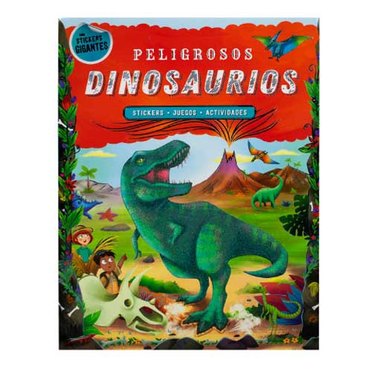 LIBRO DINOSAURIOS PELIGROSOS 4422 GRADO CINCO CON STICKERS          