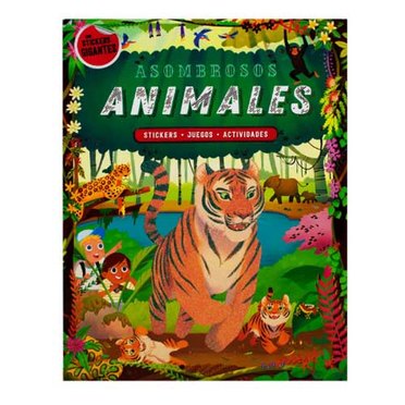LIBRO ANIMALES ASOMBROSOS 4453 GRADO CINCO CON STICKERS          