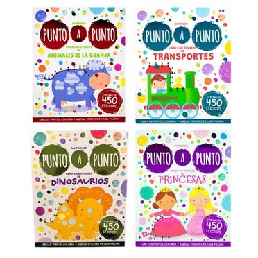 LIBRO MI PRIMER PUNTO A PUNTO GRADO CINCO CON STICKERS          