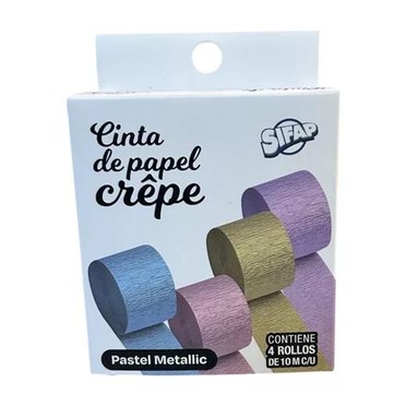 CINTA DE PAPEL CREPE PASTEL SIFAP 4X10MTS 5303          