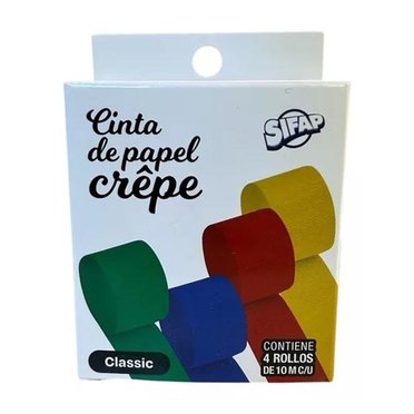 CINTA DE PAPEL CREPE CLASSIC SIFAP 4X10MTS 5300          