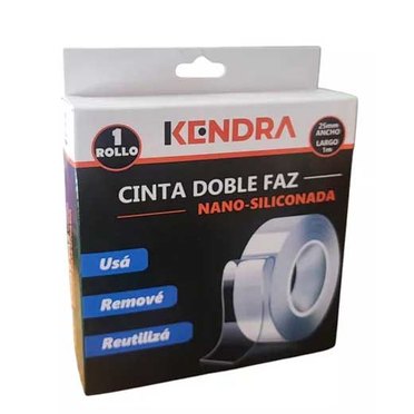 CINTA DOBLE FAZ NANO 25MMX 1MT KENDRA SILICONADA 510225          