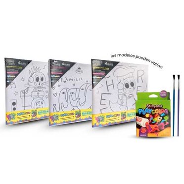 KIT BASTIDOR+TEMPERAS+PINCELES PLAYCOLOR 8190101          
