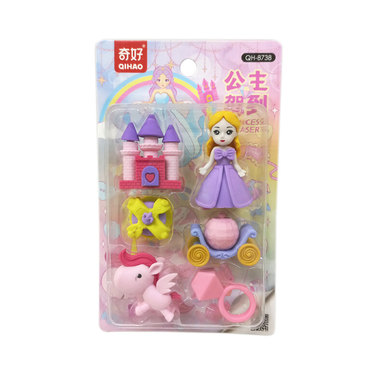 GOMA PRINCESAS EN BLISTER QH-8738 27404 COLOURS          