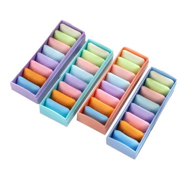 GOMA PASTEL 27417 CAJITA PLASTICA X8U COLOURS          