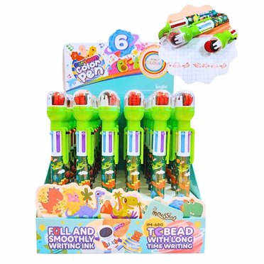 BOLIGRAFO MULTI X 6 27272 DINO C/SELLO RODANTE Y CLIP COLOURS          