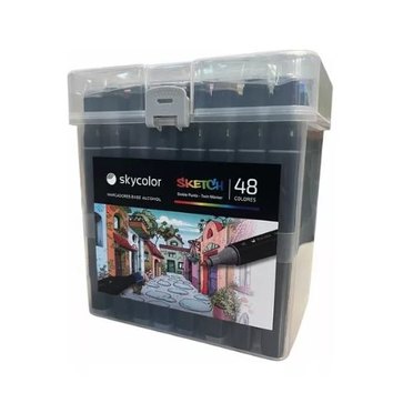 MARCADOR SKETCH X48U SKYCOLOR DOBLE PUNTA SK100-48          