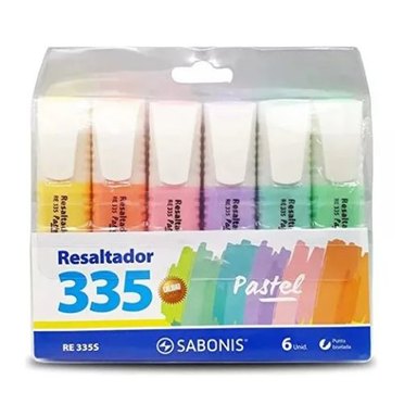 RESALTADOR SABONIS PASTEL X6UNID RE335S          