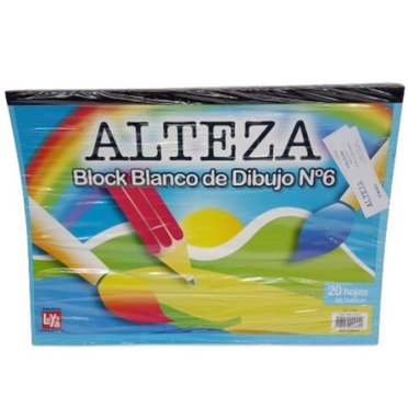 BLOCK PARA DIBUJO ALTEZA NRO6 BLANCO X20HJS 297X42 LEYSA 174023          