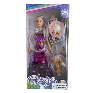 MUÑECA CON PARAGUAS EN CAJA 200874 8204 TOYZ          