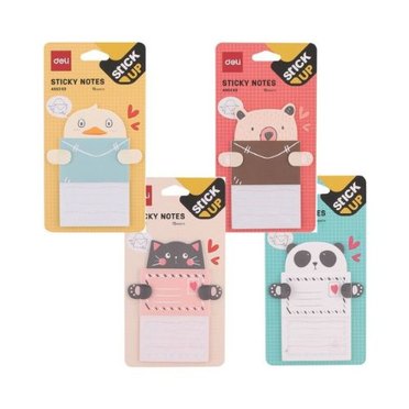 NOTA ADHESIVA DELI A55202 ANIMALITOS 15HJS          