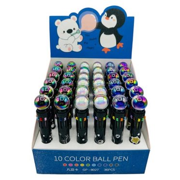 BOLIGRAFO BUBBLE X10 COLORES A202010 TOYZ          