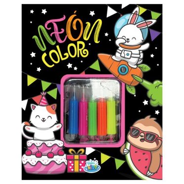 LIBRO NEON COLOR BK-324/325 SCHOOL FUN UNICORNIO/CONEJO          