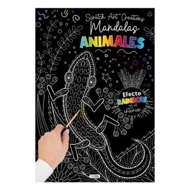 LIBRO SCRATCH MANDALAS ANIMALES CPC240 SCHOOL FUN          