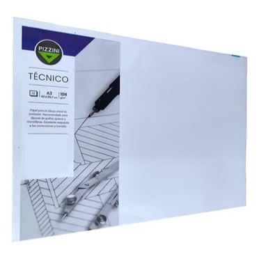 PAPEL PARA DIBUJO PIZZINI A3 X10HJ 106GRS 29,7X42CM PA106BX10          