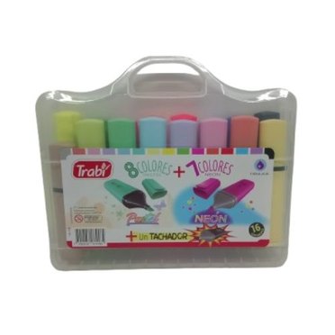 VALIJA RESALTADOR PASTEL+NEON X16U 7418 TRABI          