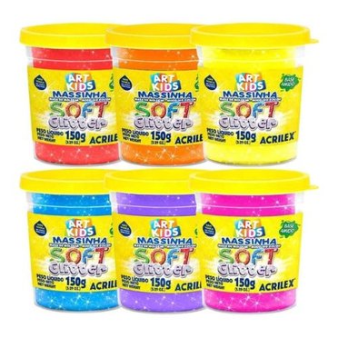MASA SOFT ACRILEX GLITTER POTE X150GRS07361          