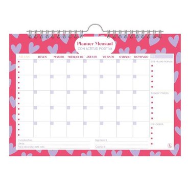 PLANNER MENSUAL RY 35X25 8033 LINEA TRENDY CON ESPIRAL          