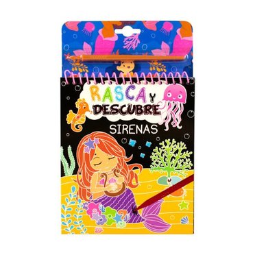 LIBRO RASCA Y DESCUBRE SIRENAS 0340 SILVER DOLPHIN          