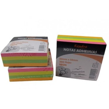 NOTAS ADHESIVAS KENDRA 50X50MM NEON X200HJS 2005 740200K          