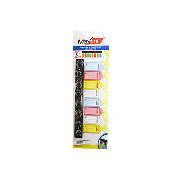 LLAVEROS CON SOPORTE X 8UND 10180001 MAXCRIL          