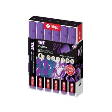 MARCADOR PINTURA AL AGUA X6 FILGO TNT COLOR TNTM30-C6          