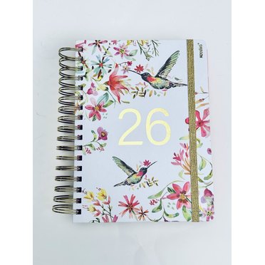 AGENDA MOOVING CON ESPIRAL 16X22 4241 DXP FLORAL          