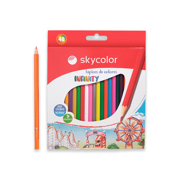 LAPICES COLOR SKYCOLOR LARGO X 48UNID JJ101303-48          