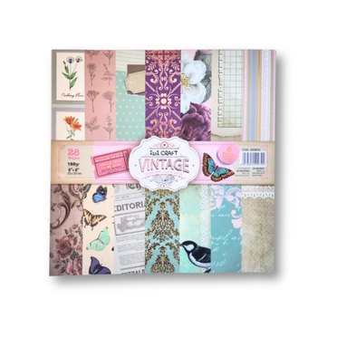 PAPEL PARA SCRAP 20X20CM 180GRS 28HJS IBI CRAFT VINTAGE          