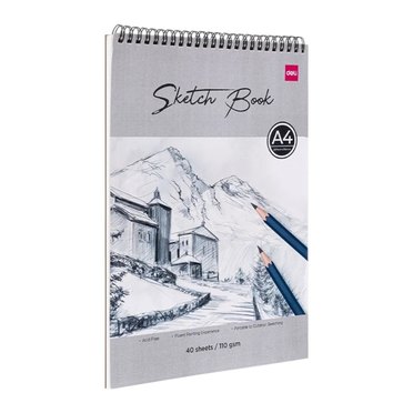 BLOCK P/DIBUJO A4 VERTICAL X40HJS CON ESPIRAL DELI          