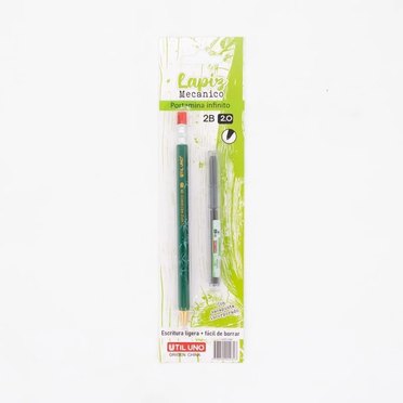 LANZAMINA UTIL UNO 2MM C/SACAPUNTAS+MINAS 2B LMRP-2MM          