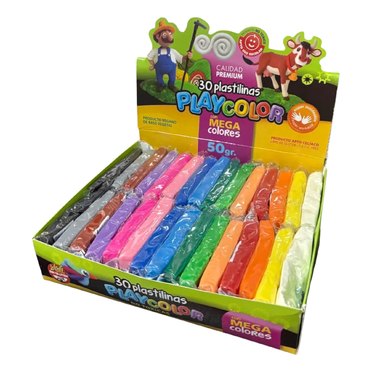 PLASTILINA PLAYCOLOR X 30 UNID DE 50GRS 81555/802002          