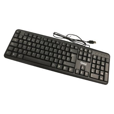 TECLADO CON CABLE USB K103 NEGRO 103 TECLAS GLOBAL          