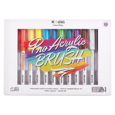 MARCADOR ACRILICO X12U PINCEL 3032112 MOOVING COLORING          