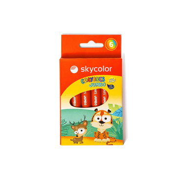 CRAYON DE CERA SKYCOLOR X 6UNID JUMBO JJ104309-06          