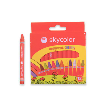 CRAYON DE CERA SKYCOLOR X12UNID CHIQUIS JJ10401-12          