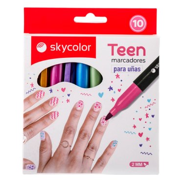 MARCADOR PARA UÑAS SKYCOLOR TEEN X10U JJ205623-U          