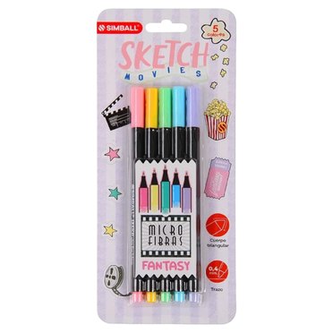 MICROFIBRA SIMBALL SKETCH X5UNID PASTEL 04MM SP          
