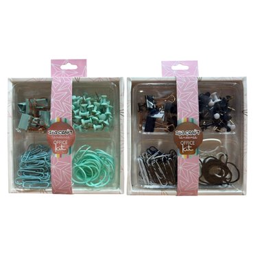 KIT OFFICE TENDANCE IBICRAFT 120100 CLIP/CHINCHE/BINDER/GOMA B/N          