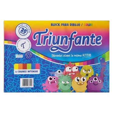 BLOCK PARA DIBUJO TRIUNFANTE COLOR X20HJ          