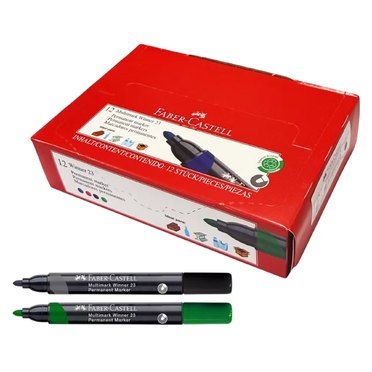 MARCADOR PERMANENTE FABER 23 PUNTA REDONDA          