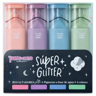 RESALTADORES GLITTER PUNTO CERO X4U 100410          