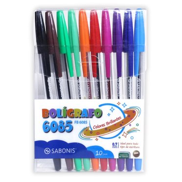 BOLIGRAFO SABONIS X10 COLORES ART 6085          