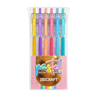 BOLIGRAFO GEL PASTEL 07MM X6PZS 070510 IBI TENDANCE RETRACTIL