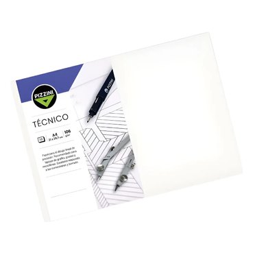 PAPEL PARA DIBUJO PIZZINI A4 X10HJ 106GRS 21X297CM PA106AX10          