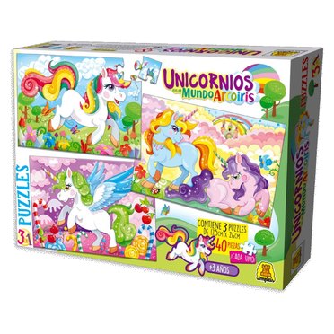 PUZZLE UNICORNIO MUUNDO ARCOIRIS ART25 IMPLAS          
